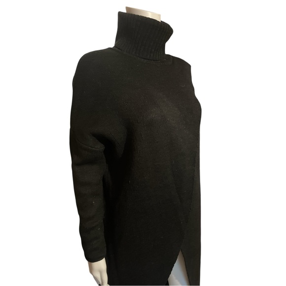 Black Turtleneck Sweater Dress - Picture 3 of 7